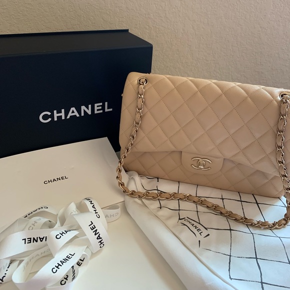 CHANEL Handbags - Jumbo classic caviar skin gold HW 2019